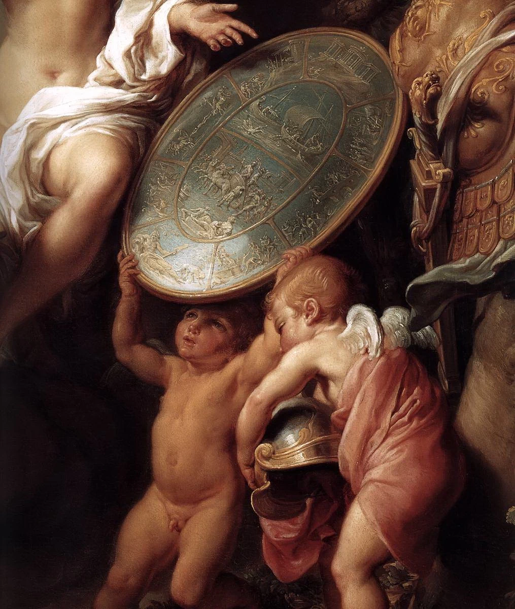 Venere presenta Enea con un'armatura forgiata da Vulcano - dettaglio, Liechtenstein Museum, Vienna, Batoni Pompeo